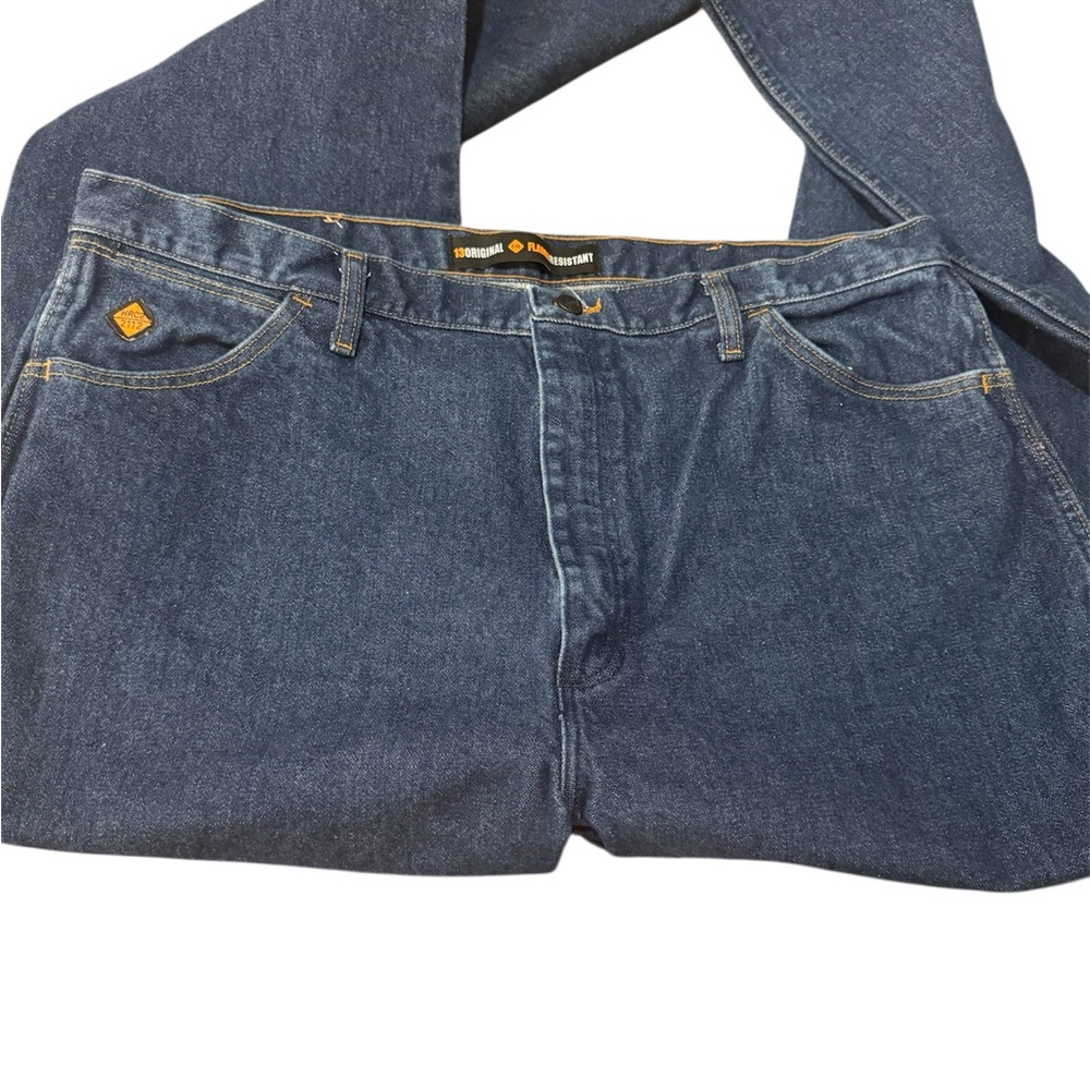 Wrangler Flame Resistant Blue Jeans - Picture 2 of 7